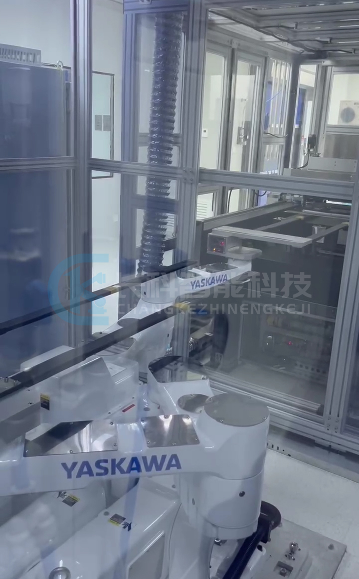 安川機器人取放鈣鈦礦玻璃基板